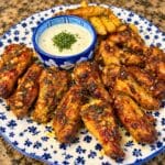Healthy Garlic Herb Air Fryer Chicken Wings