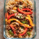Ground Beef Philly Cheesesteak Bowls
