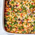 High Protein Chicken Burrito Casserole