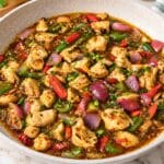 Easy Black Pepper Chili Chicken with Bell Peppers (Gluten-Free)