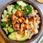 Crispy Bang Bang Salmon Bites Bowls