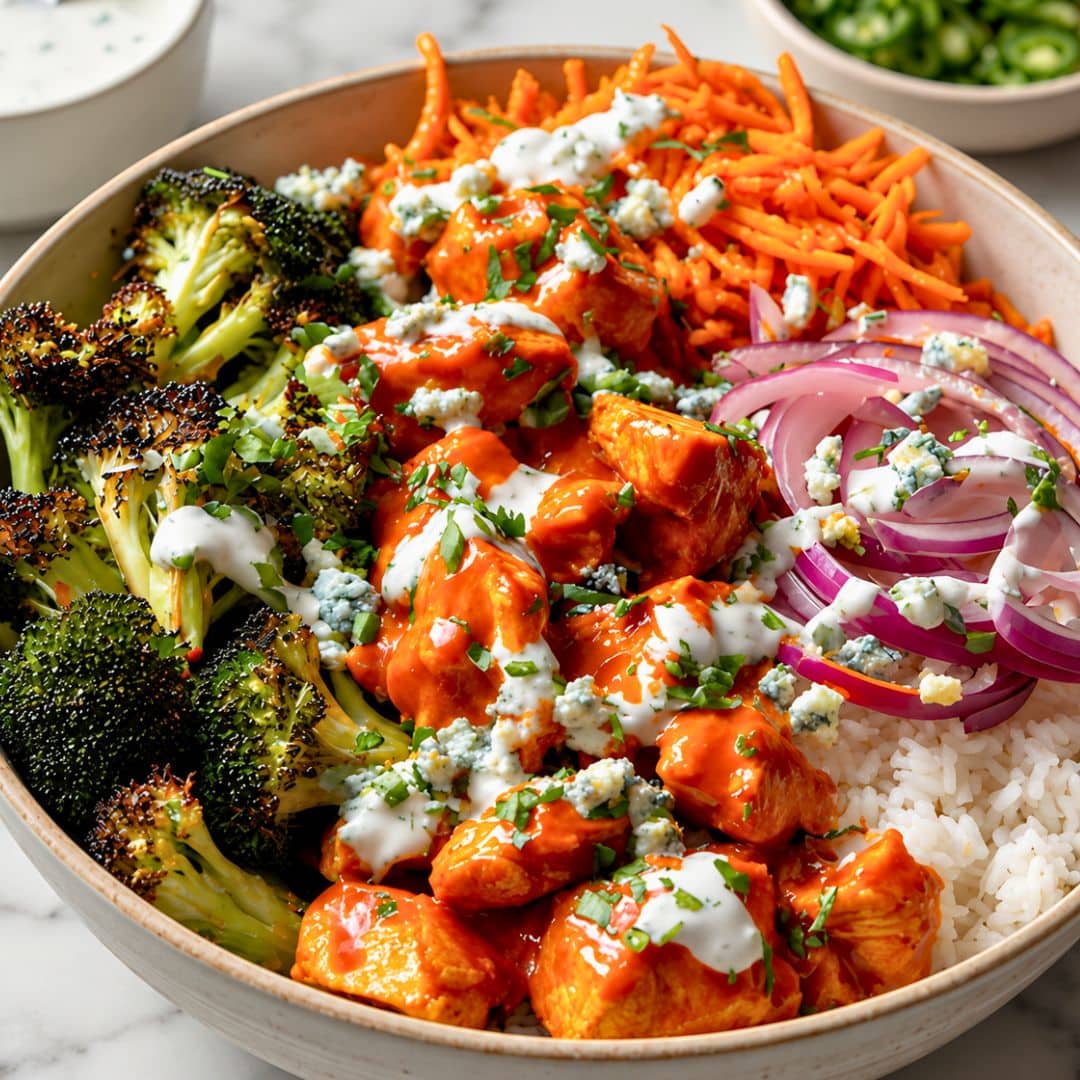 High Protein Buffalo Chicken Bowl
