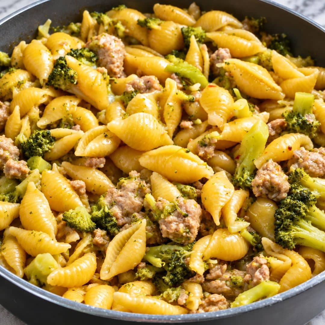 High Protein Ground Turkey Broccoli Pasta