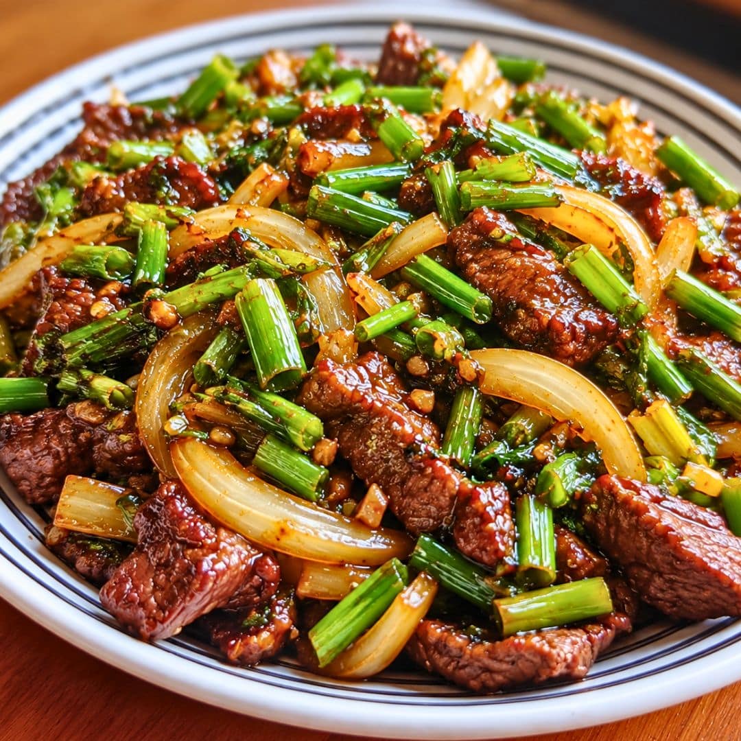 Healthy High-Protein Beef and Onion Stir-Fry