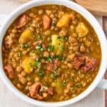 healthy Potaje de Lentejas (Cuban Lentil Soup)