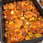 Healthy Saucy Baked Chicken and Potatoes