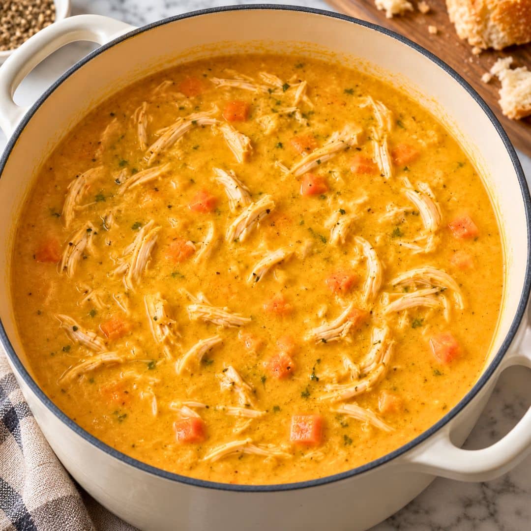 High Protein Creamy Pumpkin Chicken Soup
