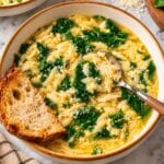 Stracciatella Soup with Spinach and Orzo